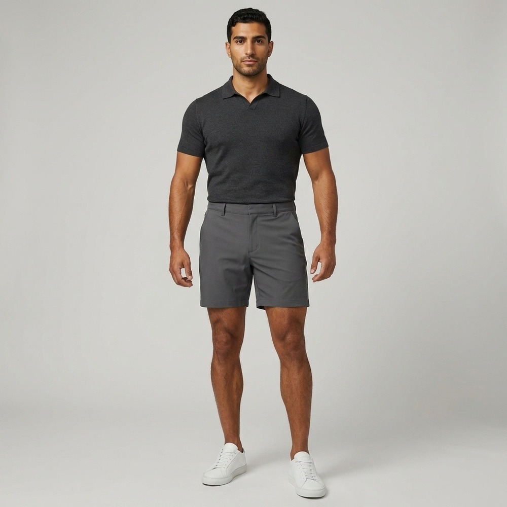 NWT Fabletics The Fundamental Short‎ Size 34 Gray Athleisure Men's Casual